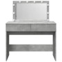 Tocador con luces LED gris hormigón 100x40x120 cm de , Tocadores para dormitorios - Ref: Foro24-848209, Precio: 148,42 €, Des...