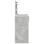 Tocador con luces LED gris hormigón 100x40x120 cm de , Tocadores para dormitorios - Ref: Foro24-848209, Precio: 148,42 €, Des...