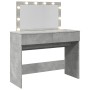 Tocador con luces LED gris hormigón 100x40x120 cm de , Tocadores para dormitorios - Ref: Foro24-848209, Precio: 148,42 €, Des...