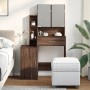 Tocador con mueble roble marrón 80x35x132 cm de , Tocadores para dormitorios - Ref: Foro24-848240, Precio: 135,59 €, Descuent...