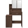 Tocador con mueble roble marrón 80x35x132 cm de , Tocadores para dormitorios - Ref: Foro24-848240, Precio: 135,59 €, Descuent...