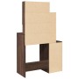 Tocador con mueble roble marrón 80x35x132 cm de , Tocadores para dormitorios - Ref: Foro24-848240, Precio: 135,59 €, Descuent...