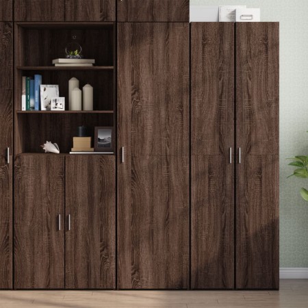 Aparador de madera de ingeniería marrón roble 50x42,5x185 cm de , Aparadores - Ref: Foro24-3281419, Precio: 187,67 €, Descuen...