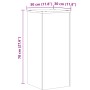 Soportes de plantas 2 uds madera roble envejecido 30x30x70 cm de , Soportes para macetas - Ref: Foro24-852931, Precio: 67,83 ...