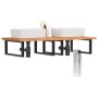 Estante de lavabo de pared de acero y madera maciza de haya de , Tocadores de baño - Ref: Foro24-3302453, Precio: 149,13 €, D...