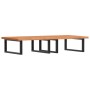 Estante de lavabo de pared de acero y madera maciza de haya de , Tocadores de baño - Ref: Foro24-3302453, Precio: 149,13 €, D...