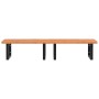 Estante de lavabo de pared de acero y madera maciza de haya de , Tocadores de baño - Ref: Foro24-3302453, Precio: 149,13 €, D...