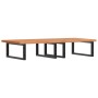Estante de lavabo de pared de acero y madera maciza de haya de , Tocadores de baño - Ref: Foro24-3302453, Precio: 149,13 €, D...