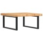 Estante de lavabo de pared de acero y madera maciza de roble de , Tocadores de baño - Ref: Foro24-3302493, Precio: 138,35 €, ...