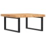 Estante de lavabo de pared de acero y madera maciza de roble de , Tocadores de baño - Ref: Foro24-3302493, Precio: 138,35 €, ...