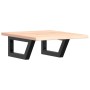 Estante de lavabo de pared de acero y madera maciza de roble de , Tocadores de baño - Ref: Foro24-3302535, Precio: 58,09 €, D...