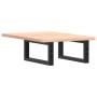 Estante de lavabo de pared de acero y madera maciza de roble de , Tocadores de baño - Ref: Foro24-3302537, Precio: 62,82 €, D...