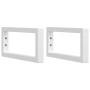 Estante de lavabo de pared de acero y madera maciza de roble de , Tocadores de baño - Ref: Foro24-3302556, Precio: 71,09 €, D...