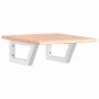 Estante de lavabo de pared de acero y madera maciza de roble de , Tocadores de baño - Ref: Foro24-3302554, Precio: 76,27 €, D...