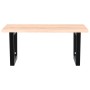 Estante de lavabo de pared de acero y madera maciza de roble de , Tocadores de baño - Ref: Foro24-3302631, Precio: 86,68 €, D...