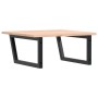 Estante de lavabo de pared de acero y madera maciza de roble de , Tocadores de baño - Ref: Foro24-3302631, Precio: 86,68 €, D...