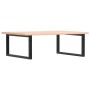 Estante de lavabo de pared de acero y madera maciza de roble de , Tocadores de baño - Ref: Foro24-3302633, Precio: 97,71 €, D...