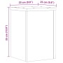 Soportes de plantas 2 uds madera roble ahumado 25x25x35 cm de , Soportes para macetas - Ref: Foro24-852910, Precio: 35,14 €, ...