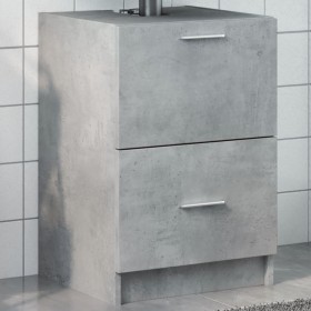 Armario de lavabo madera ingeniería gris hormigón 40x37x59 cm de , Muebles de baño - Ref: Foro24-848104, Precio: 70,29 €, Des...