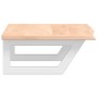 Estante de lavabo de pared de acero y madera maciza de roble de , Tocadores de baño - Ref: Foro24-3302542, Precio: 59,67 €, D...