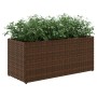 Jardineras con 2 maceteros 2 uds ratán PE marrón 72x30x32 cm de , Maceteros y jardineras - Ref: Foro24-3210529, Precio: 85,73...