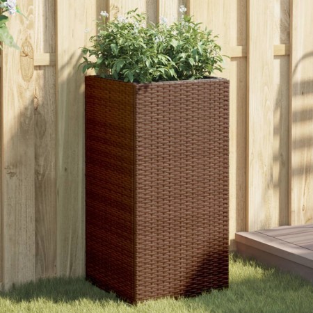 Jardineras 2 unidades ratán sintético marrón 40x40x80 cm de , Maceteros y jardineras - Ref: Foro24-3210520, Precio: 156,51 €,...