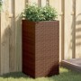 Jardineras 2 unidades ratán sintético marrón 40x40x80 cm de , Maceteros y jardineras - Ref: Foro24-3210520, Precio: 156,51 €,...