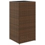 Jardineras 2 unidades ratán sintético marrón 40x40x80 cm de , Maceteros y jardineras - Ref: Foro24-3210520, Precio: 156,51 €,...