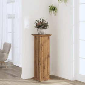 Soportes de planta madera ingeniería roble artisian 33x33x100cm de , Soportes para macetas - Ref: Foro24-852986, Precio: 48,6...