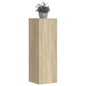 Soportes para plantas 2 uds madera roble Sonoma 33x33x100 cm de , Soportes para macetas - Ref: Foro24-3307884, Precio: 109,20...