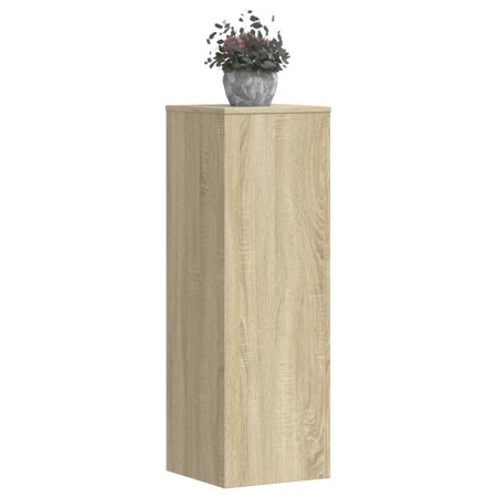 Soportes para plantas 2 uds madera roble Sonoma 33x33x100 cm de , Soportes para macetas - Ref: Foro24-3307884, Precio: 109,20...