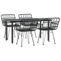 Juego de comedor de jardín 5 piezas ratán sintético negro de , Conjuntos de jardín - Ref: Foro24-3157869, Precio: 393,12 €, D...