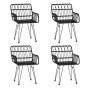 Juego de comedor de jardín 5 piezas ratán sintético negro de , Conjuntos de jardín - Ref: Foro24-3157869, Precio: 393,12 €, D...