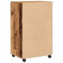 Armario con ruedas madera de ingeniería envejecida 55x40x91 cm de , Aparadores - Ref: Foro24-853189, Precio: 73,28 €, Descuen...
