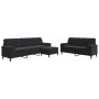 Juego de sofás con cojines 3 piezas terciopelo negro de , Sofás - Ref: Foro24-3278506, Precio: 566,45 €, Descuento: %