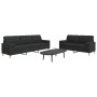 Juego de sofás con cojines 2 piezas tela negro de , Sofás - Ref: Foro24-3278339, Precio: 527,63 €, Descuento: %