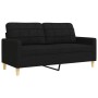 Juego de sofás con cojines 2 piezas tela negro de , Sofás - Ref: Foro24-3278339, Precio: 527,63 €, Descuento: %