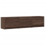Mueble de TV LED madera ingeniería marrón roble 165x34x40 cm de , Muebles TV - Ref: Foro24-852256, Precio: 105,85 €, Descuent...