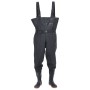 Vadeador de pecho con botas y cinturón negro talla 45 de , Vadeadores para caza y para pesca - Ref: Foro24-4017006, Precio: 3...
