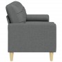 Sofá de 3 plazas con cojines tela gris oscuro 210 cm de , Sofás - Ref: Foro24-3278202, Precio: 298,70 €, Descuento: %