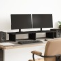 Soporte para monitor madera maciza de pino negro 100x27x15 cm de , Bases y elevadores para ordenadores - Ref: Foro24-854707, ...