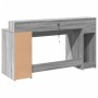 Escritorio con LED madera ingeniería gris sonoma 160x55x91 cm de , Escritorios - Ref: Foro24-3309434, Precio: 209,45 €, Descu...