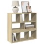 Estantería divisor de espacios roble Sonoma 100x33x94,5 cm de , Librerías y estanterías - Ref: Foro24-854474, Precio: 82,39 €...