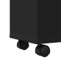 Armario de baño estrecho con ruedas madera de ingeniería negro de , Taquillas y armarios de almacenamiento - Ref: Foro24-8552...