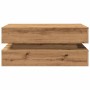Mesa de centro con luces LED roble artisian 90x50x40 cm de , Mesas de centro - Ref: Foro24-857719, Precio: 116,67 €, Descuent...