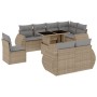 Set de sofás de jardín 9 pzas con cojines ratán sintético beige en Conjuntos de jardín | Comprar online en Foru.es