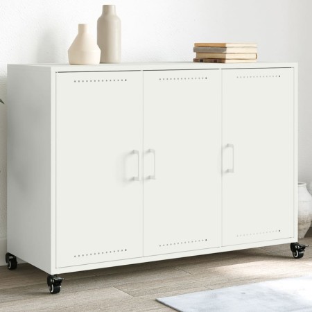 Aparador de acero blanco 100,5x39x72 cm de , Aparadores - Ref: Foro24-846685, Precio: 155,88 €, Descuento: %