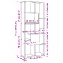 Librería divisora madera ingeniería marrón roble 67x25x161,5 cm de , Librerías y estanterías - Ref: Foro24-858081, Precio: 90...