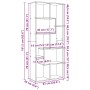 Librería divisora madera ingeniería roble artisan 67x25x161,5cm de , Librerías y estanterías - Ref: Foro24-858083, Precio: 85...