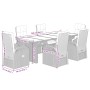 Set de comedor de jardín 7 pzas y cojines ratán sintético negro de , Conjuntos de jardín - Ref: Foro24-3277648, Precio: 1,00 ...